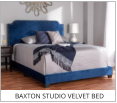 Baxton Studio Velvet Bed