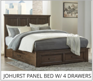 Johurst panel Bed w/ 4 Drawers