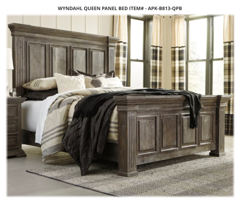 Wyndahl Queen Panel Bed ITEM# - APK-B813-QPB