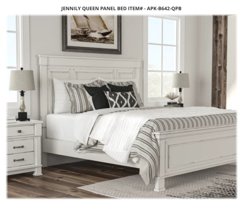 Jennily Queen Panel Bed ITEM# - APK-B642-QPB