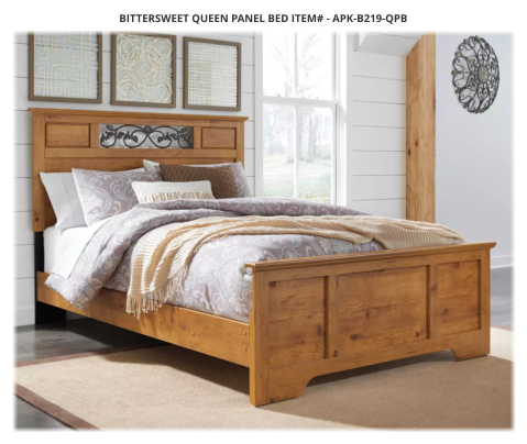 Bittersweet Queen Panel Bed ITEM# - APK-B219-QPB