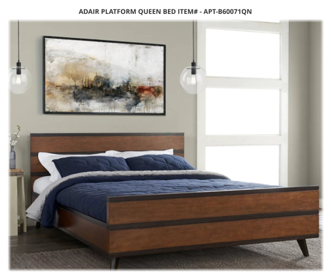 Adair Platform Queen Bed ITEM# - APT-B60071QN