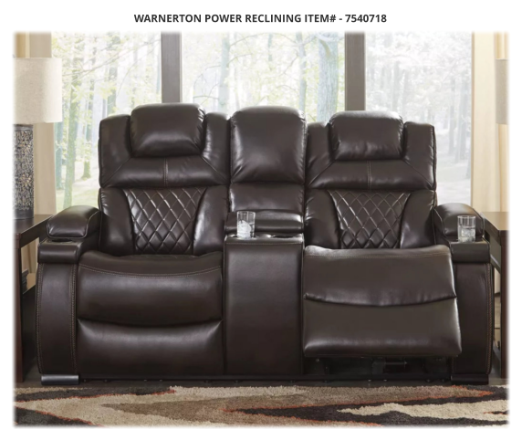 WARNERTON POWER RECLINING ITEM# - 7540718