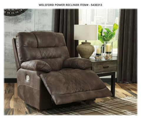 Turbulance Power Reclining Sofa ITEM# - 8500115