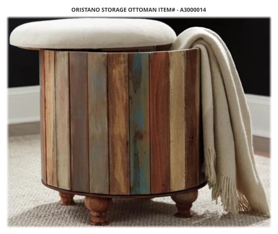 Oristano Storage Ottoman ITEM# - A3000014
