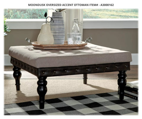 Moondusk Oversized Accent Ottoman ITEM# - A3000162