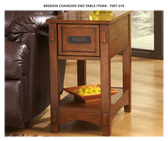 Breegin Chairside End Table ITEM# - T007-319