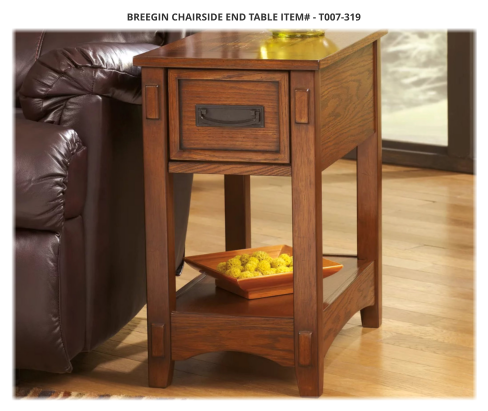 Breegin Chairside End Table ITEM# - T007-319