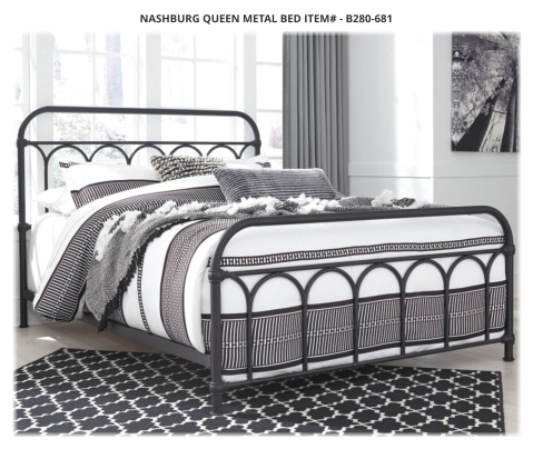 Nashburg Queen Metal Bed ITEM# - B280-681