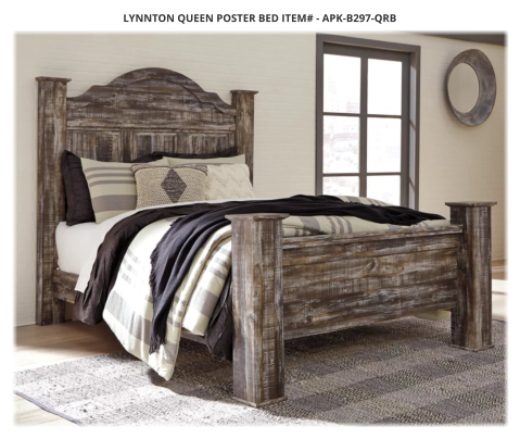 Lynnton Queen Poster Bed ITEM# - APK-B297-QRB