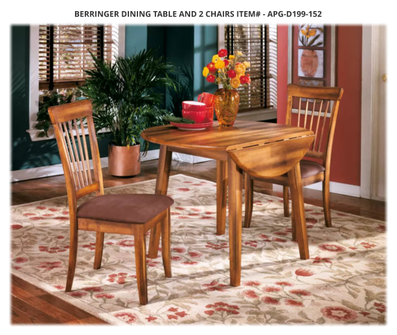 Berringer Dining Table and 2 Chairs ITEM# - APG-D199-152