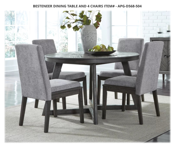 Besteneer Dining Table and 4 Chairs ITEM# - APG-D568-504