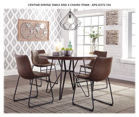 Centiar Dining Table and 4 Chairs ITEM# - APG-D372-154