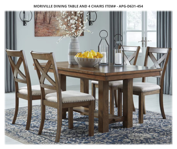 Moriville Dining Table and 4 Chairs ITEM# - APG-D631-454
