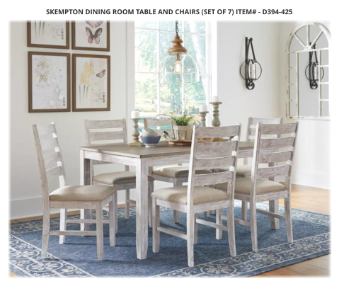 Skempton Dining Room Table and Chairs (Set of 7) ITEM# - D394-425