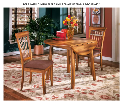 Berringer Dining Table and 2 Chairs ITEM# - APG-D199-152